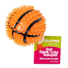 Jouet Gnawsome balle pics sifflet petit rouge favorise l'exercice dentaire quotidien.