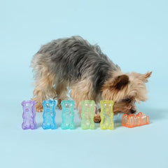Gnawsome Gummy Bear texture stimulante, jouet pour mastication et jeu prolongé.