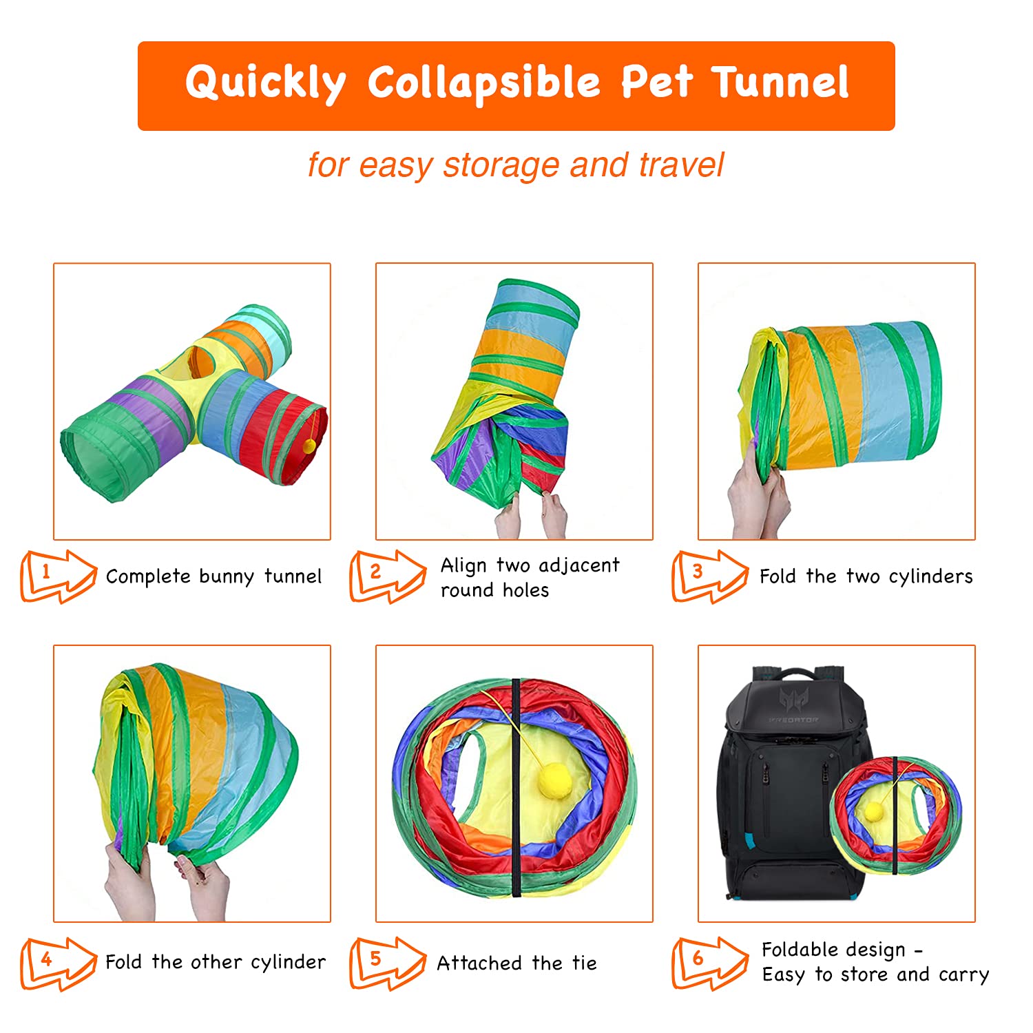 Armature en acier et protections du tunnel lapin GNB PET, robuste et durable.