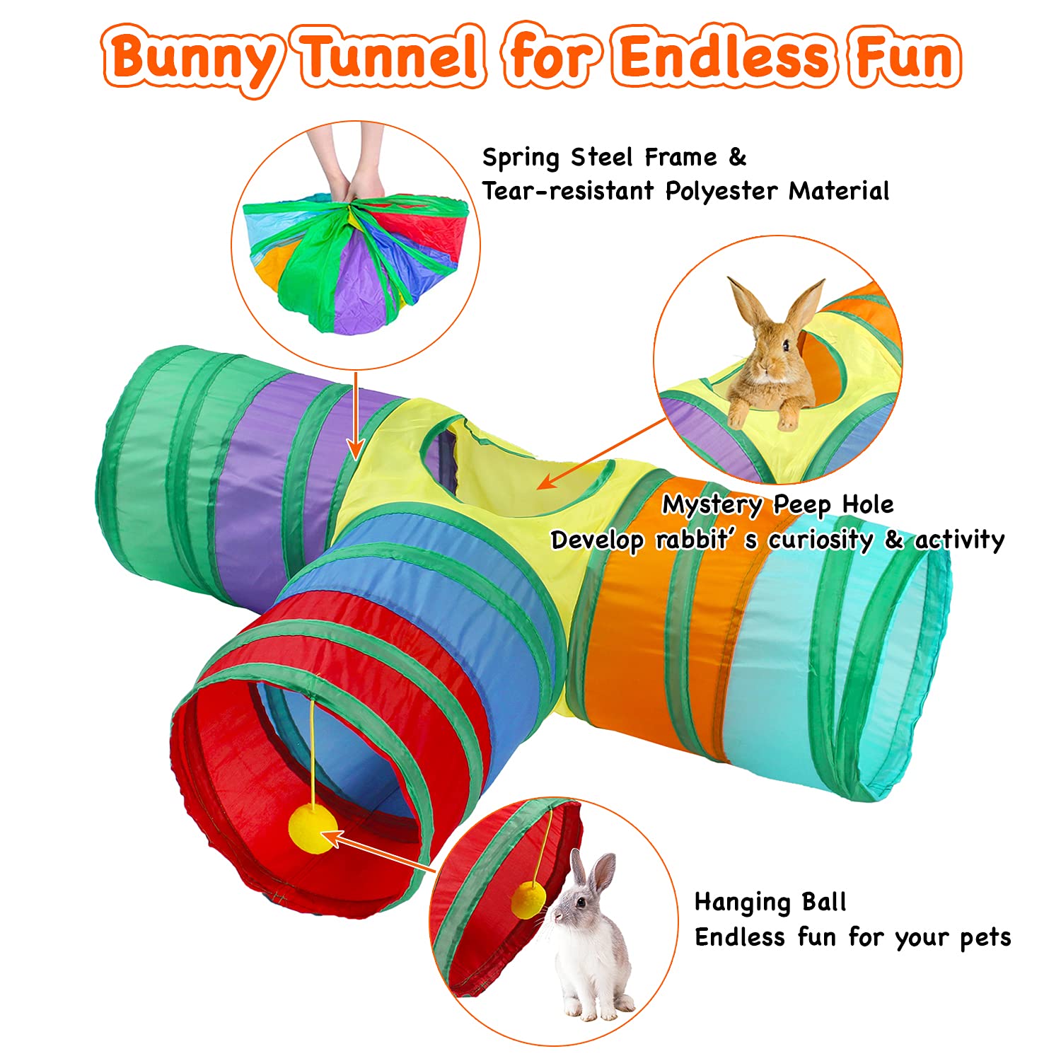 Tunnel pliable GNB PET, rangement rapide et transport facile.