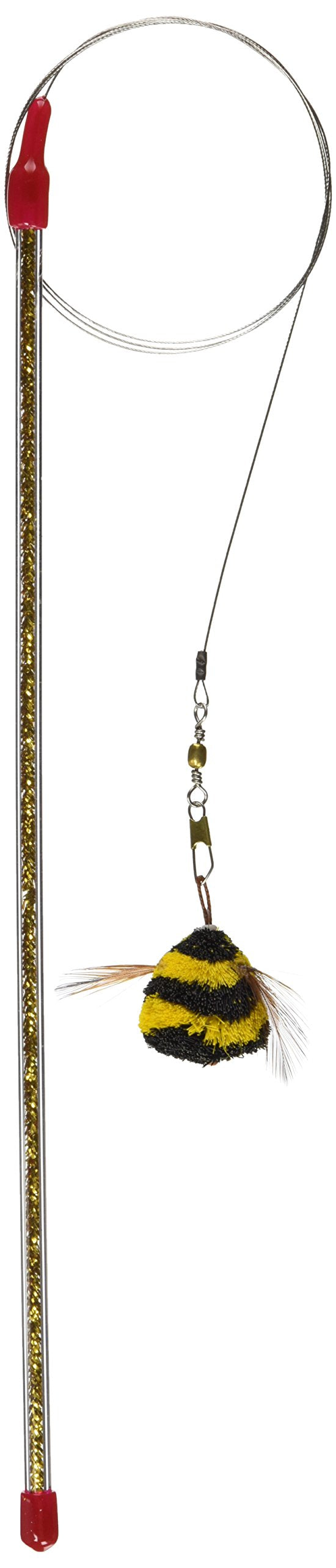 GoCat Da Bee Wand avec plume abeille, stimulant l exercice et le jeu.