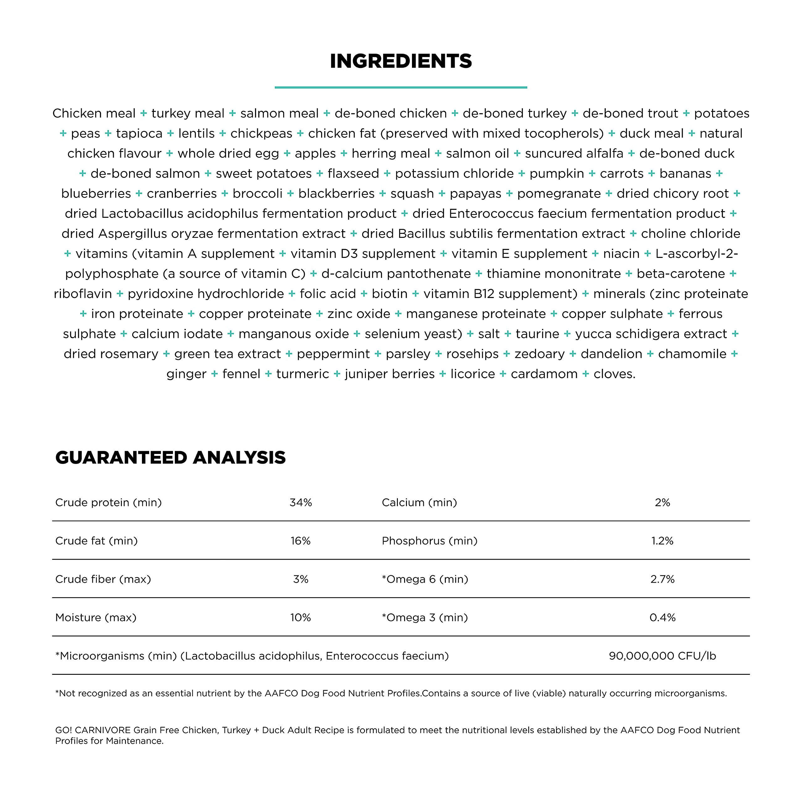 Go! Solutions Carnivore — 11 ingredients animaux pour plus de saveur.