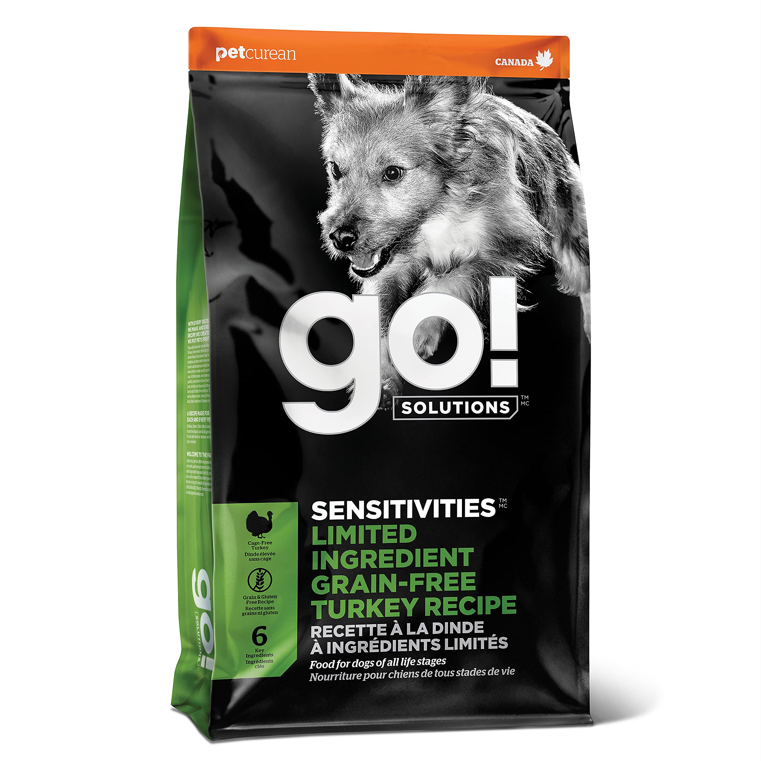 Go! Solutions Sensitivities croquettes dinde – sac visible, goût riche pour chiens sensibles