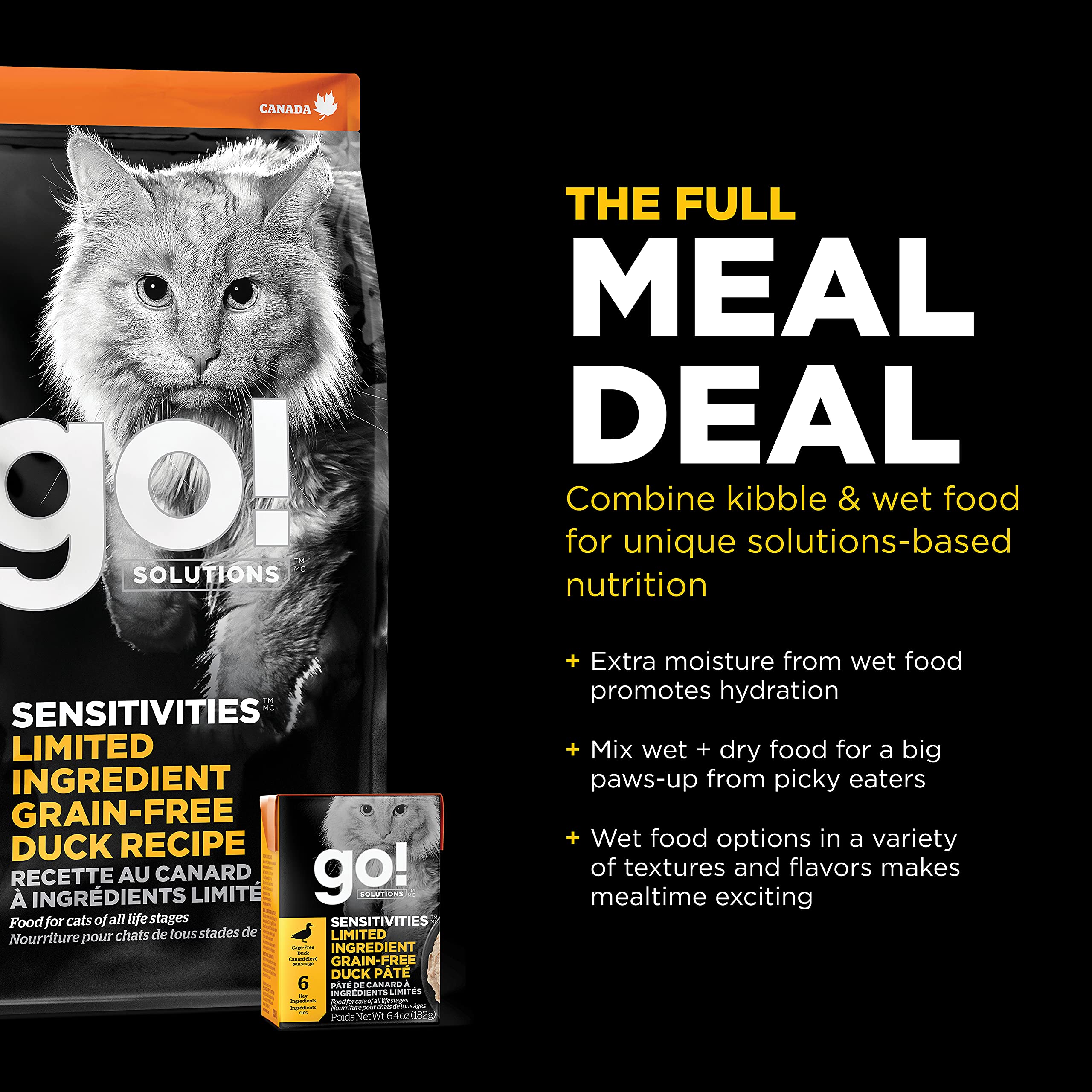 Go! Solutions Sensitivities – huile de canola, oméga pour peau et pelage.