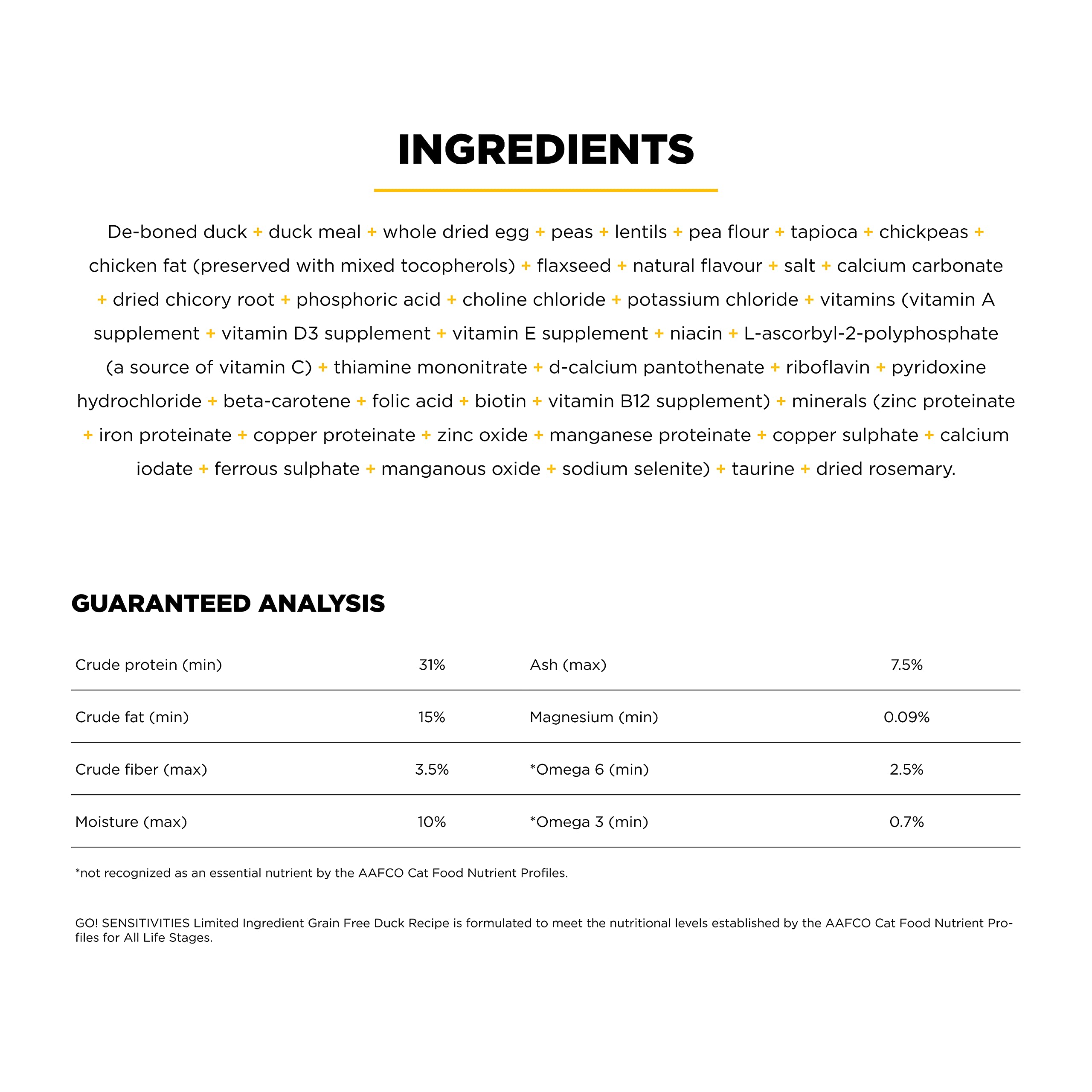 Go! Solutions Sensitivities – recette sans céréales, digestion facilitée.