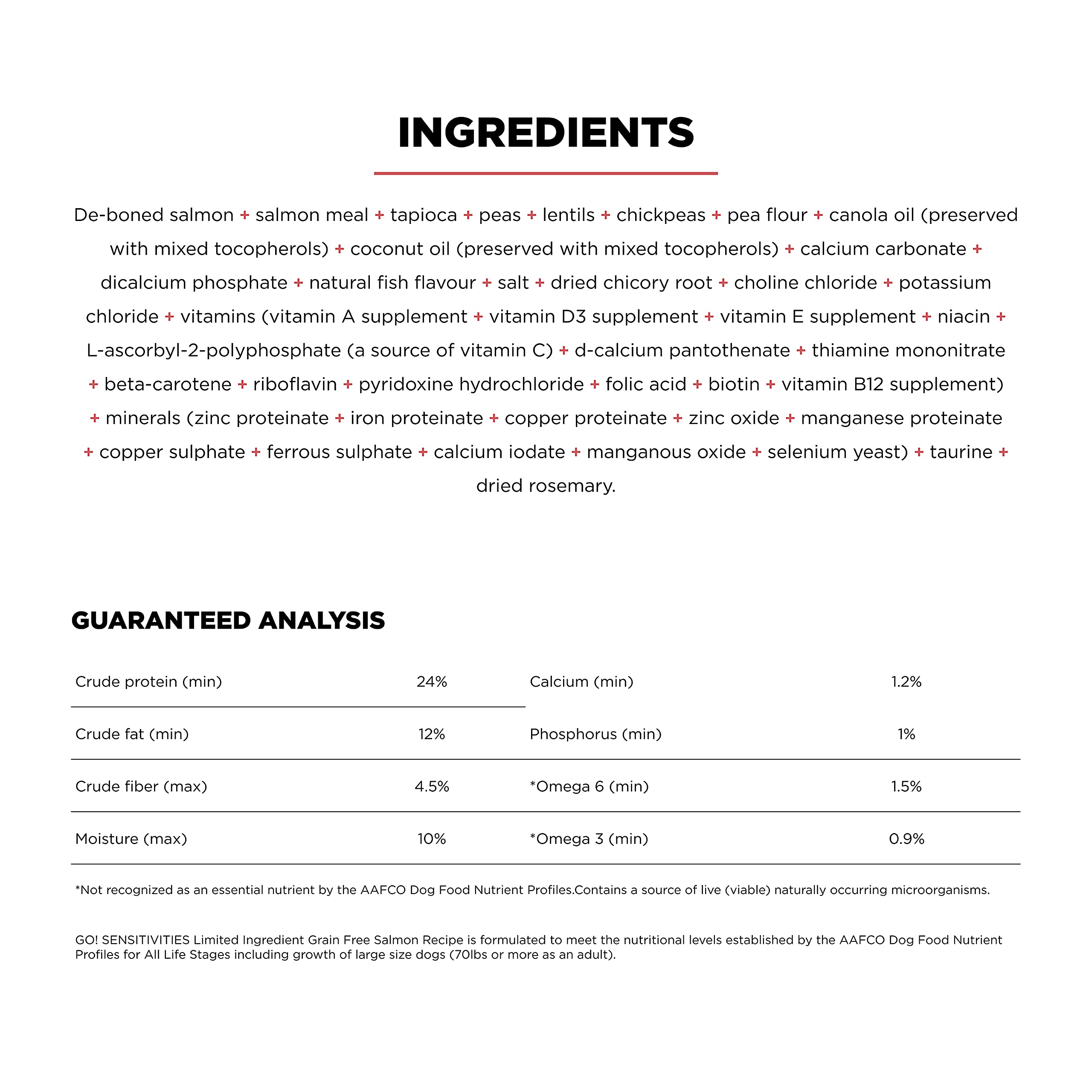 Go! Solutions Sensitivities sans grains et gluten, formulation légère et digestible.