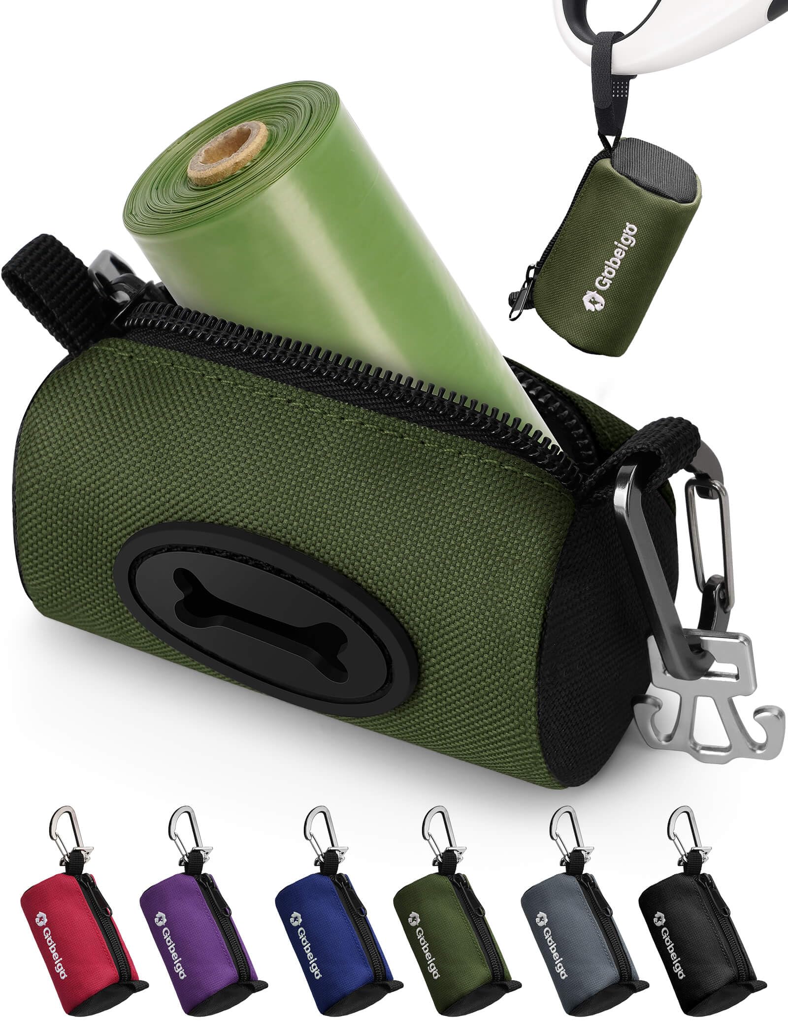 Gobeigo porte-sacs chien avec ouverture large facilitant le tirage des sacs.