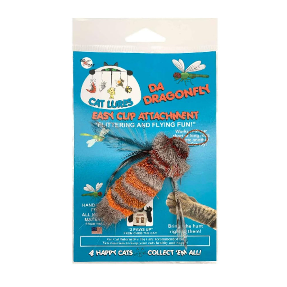 GoCat Da Dragonfly plume douce, divertissement durable pour chats actifs.