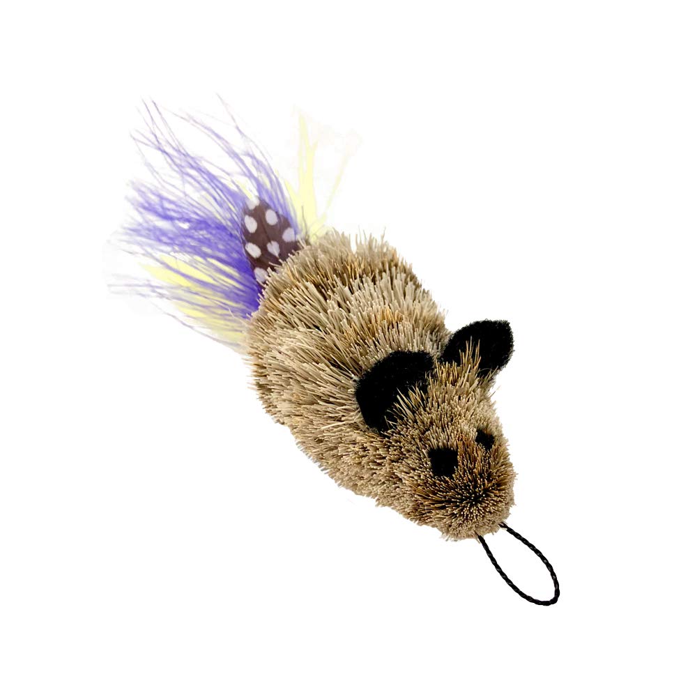 Souris GoCat à plumes pour chat, stimule la chasse et les heures de jeu.