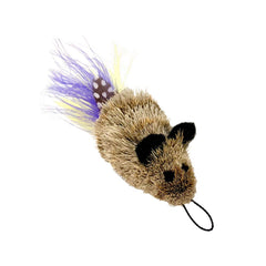 Souris GoCat à plumes pour chat, stimule la chasse et les heures de jeu.