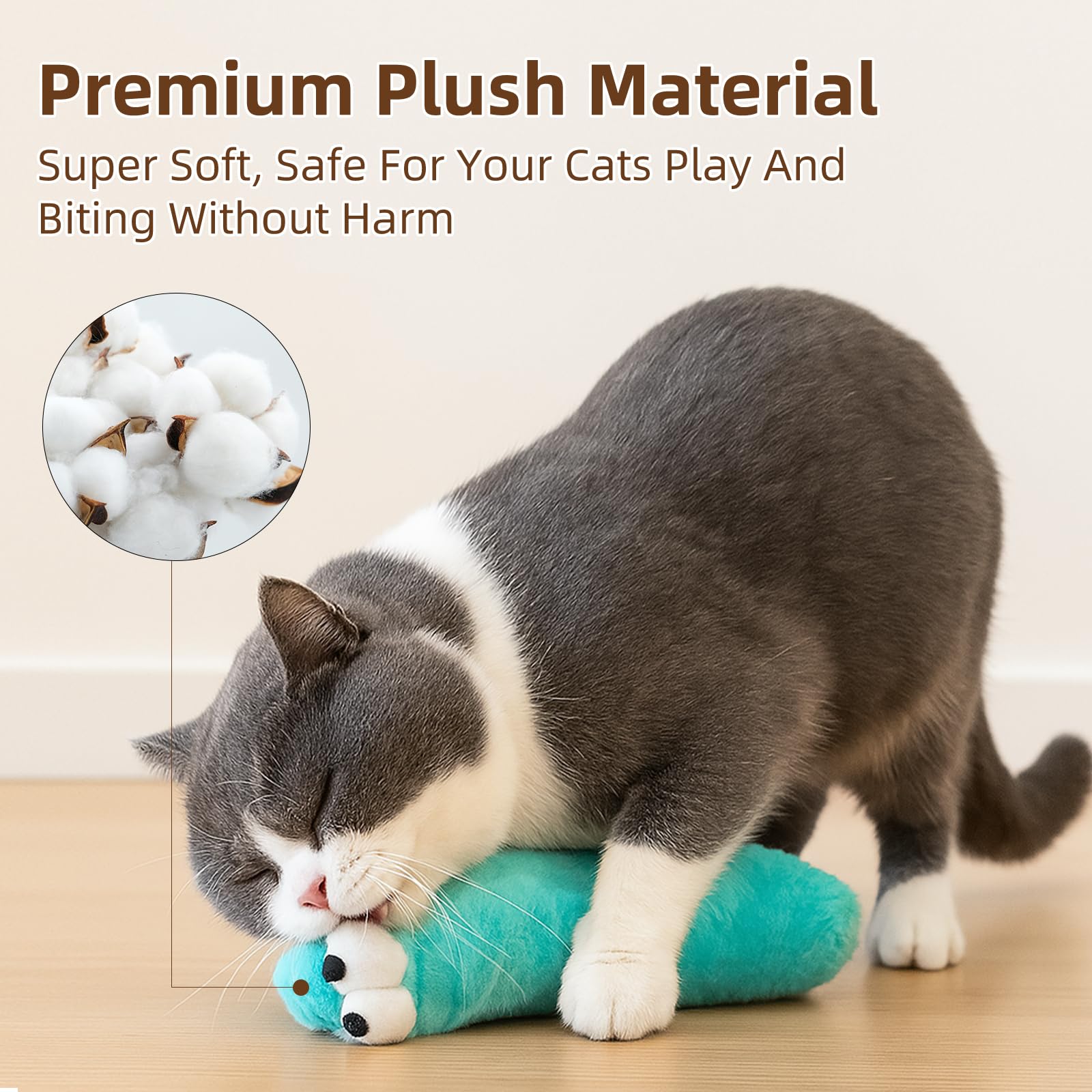 Lot de 3 jouets Gochanmon pour chats plusieurs