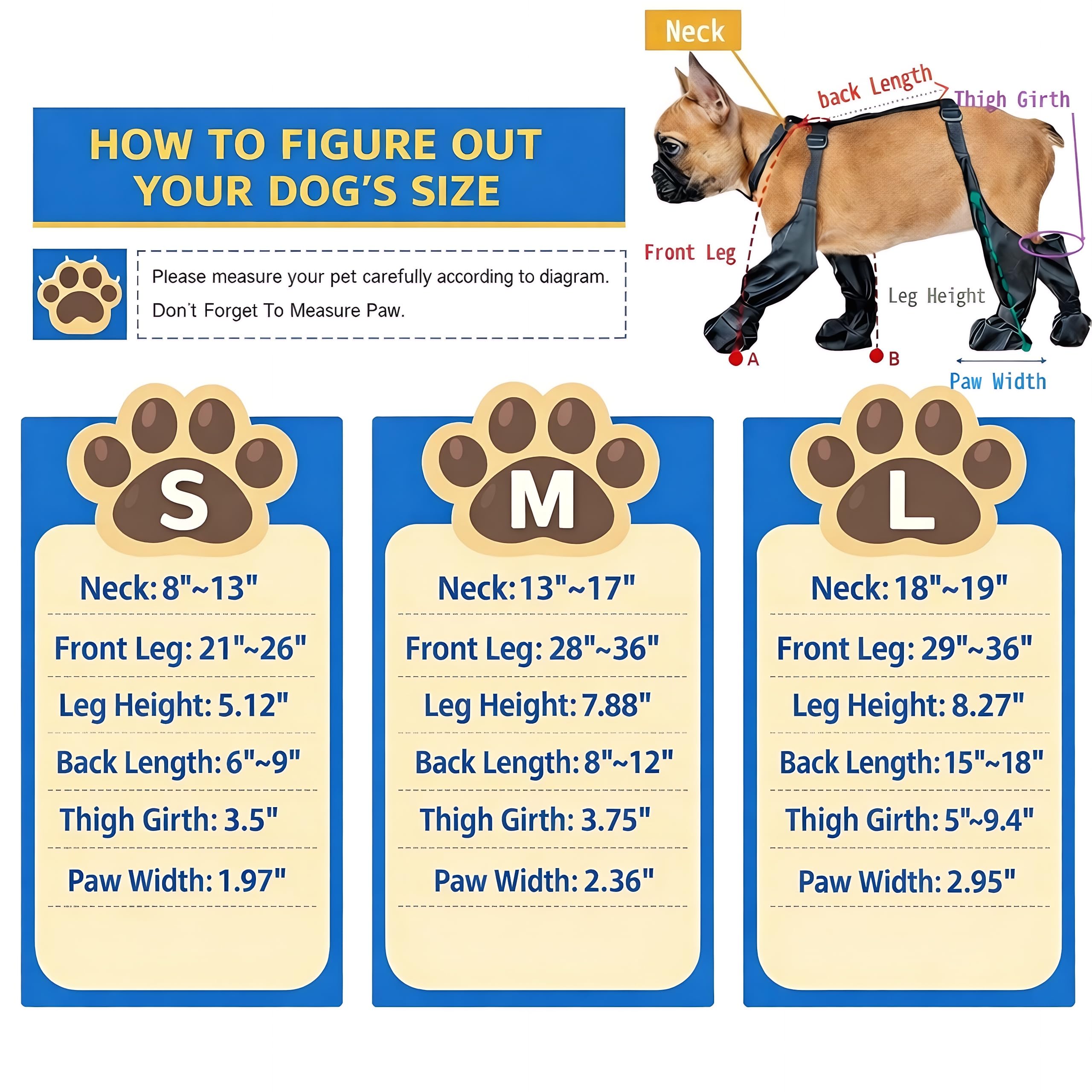 Gockeoz détails résistants bottes-chien suspensions sécurisées
