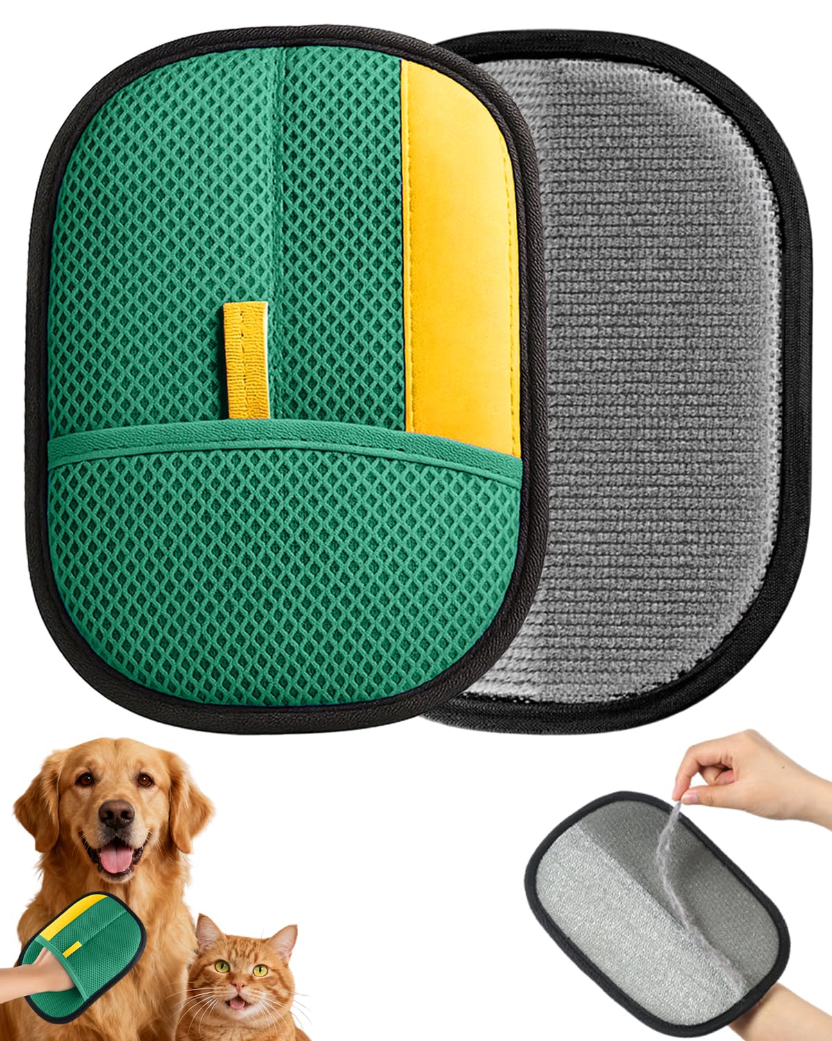 Godmifa gant-retrait-poils main: efficacité rapide sur chiens et chats.