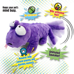 GoDog Lézard Action Plush, peluche douce idéale pour les câlins et le réconfort