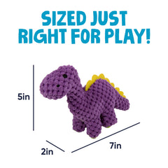 GoDog Checkers Dinos Bruto Mini Violet couture renforcée pour mâchouilles