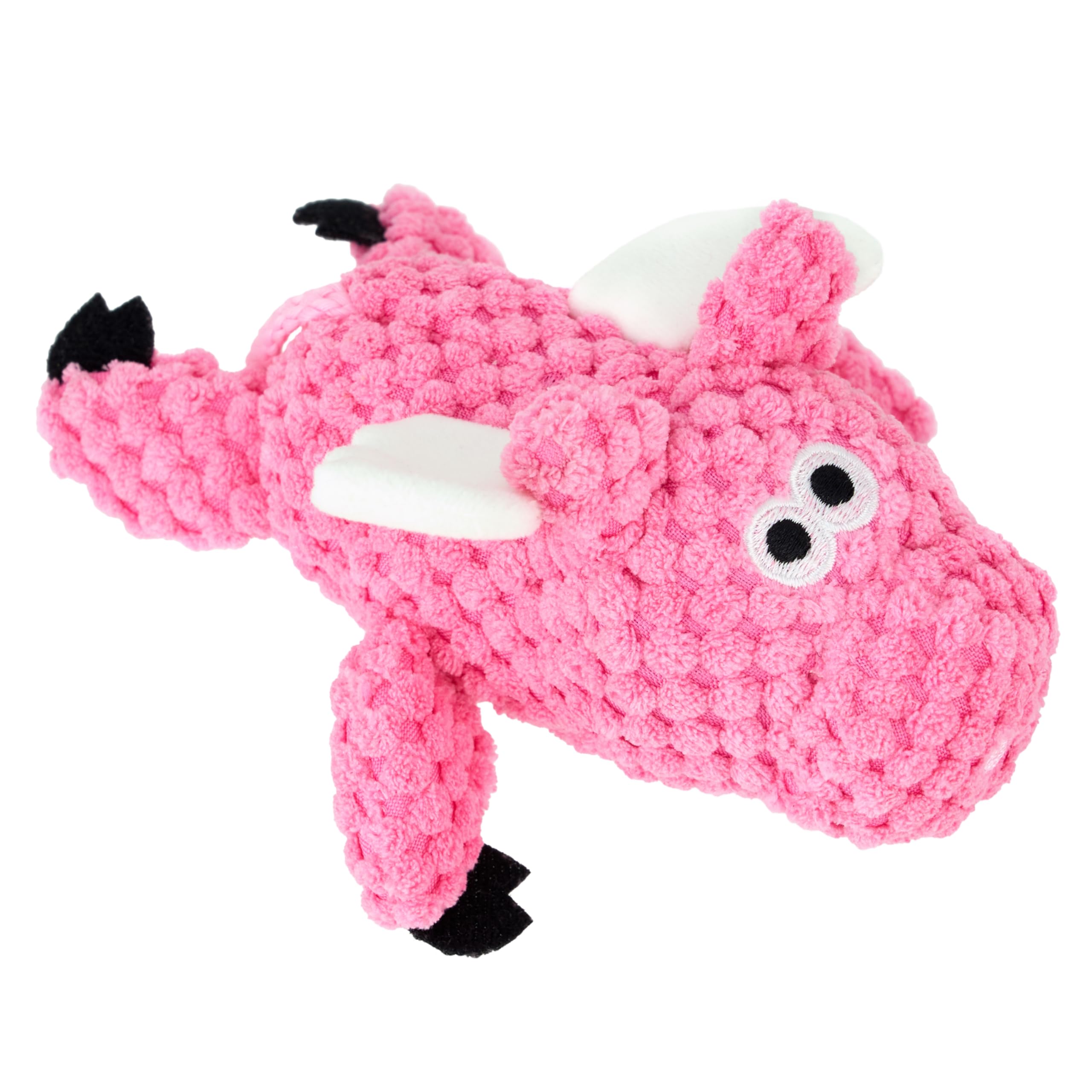 godog Checkers Mini cochon volant rose, peluche ludique pour jeux actifs.