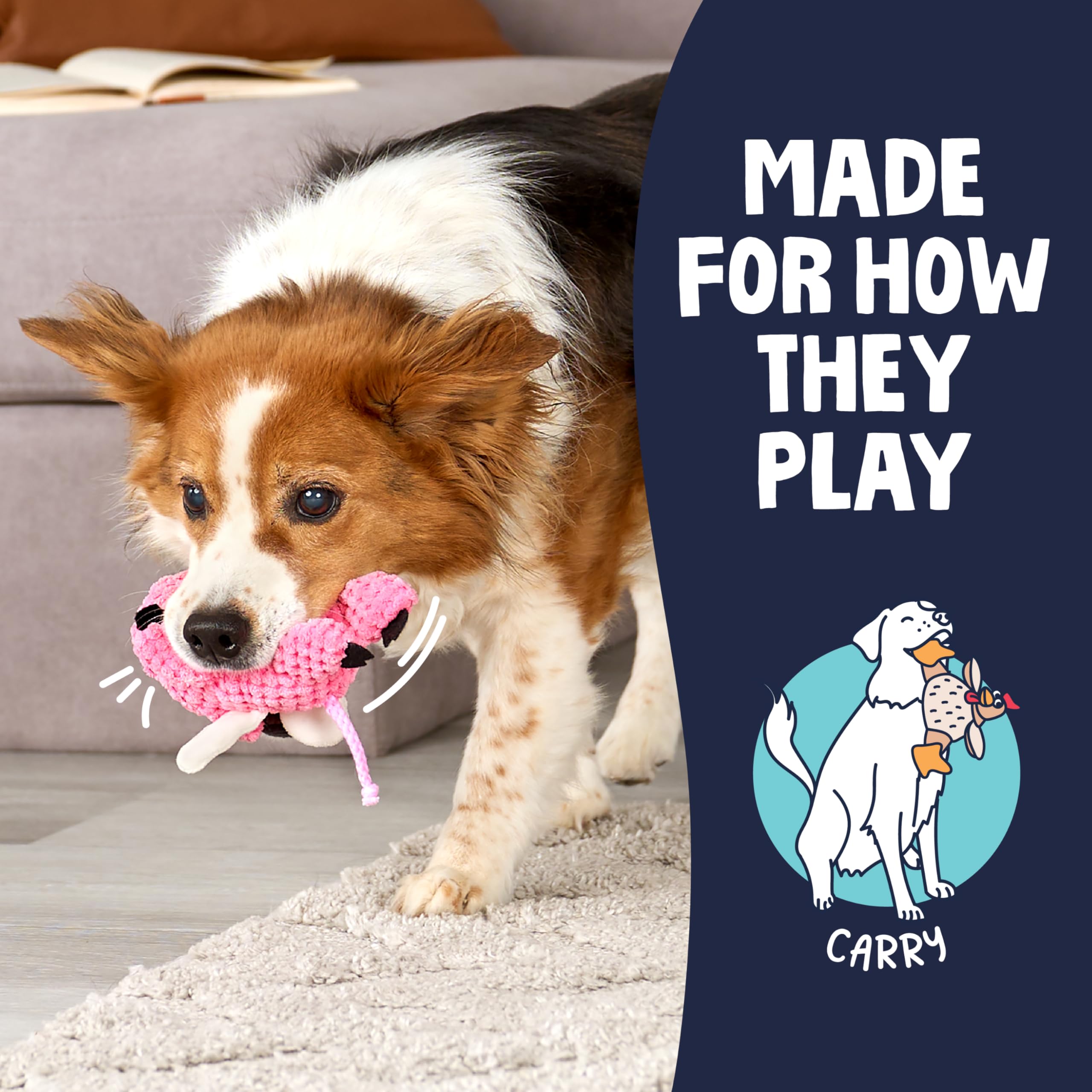 godog Checkers Mini forme compacte rose, facile à transporter et lancer.