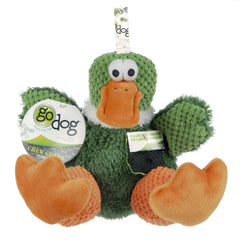 Peluche de GoDog Checkers avec couineur intégré, stimulant et divertissant.