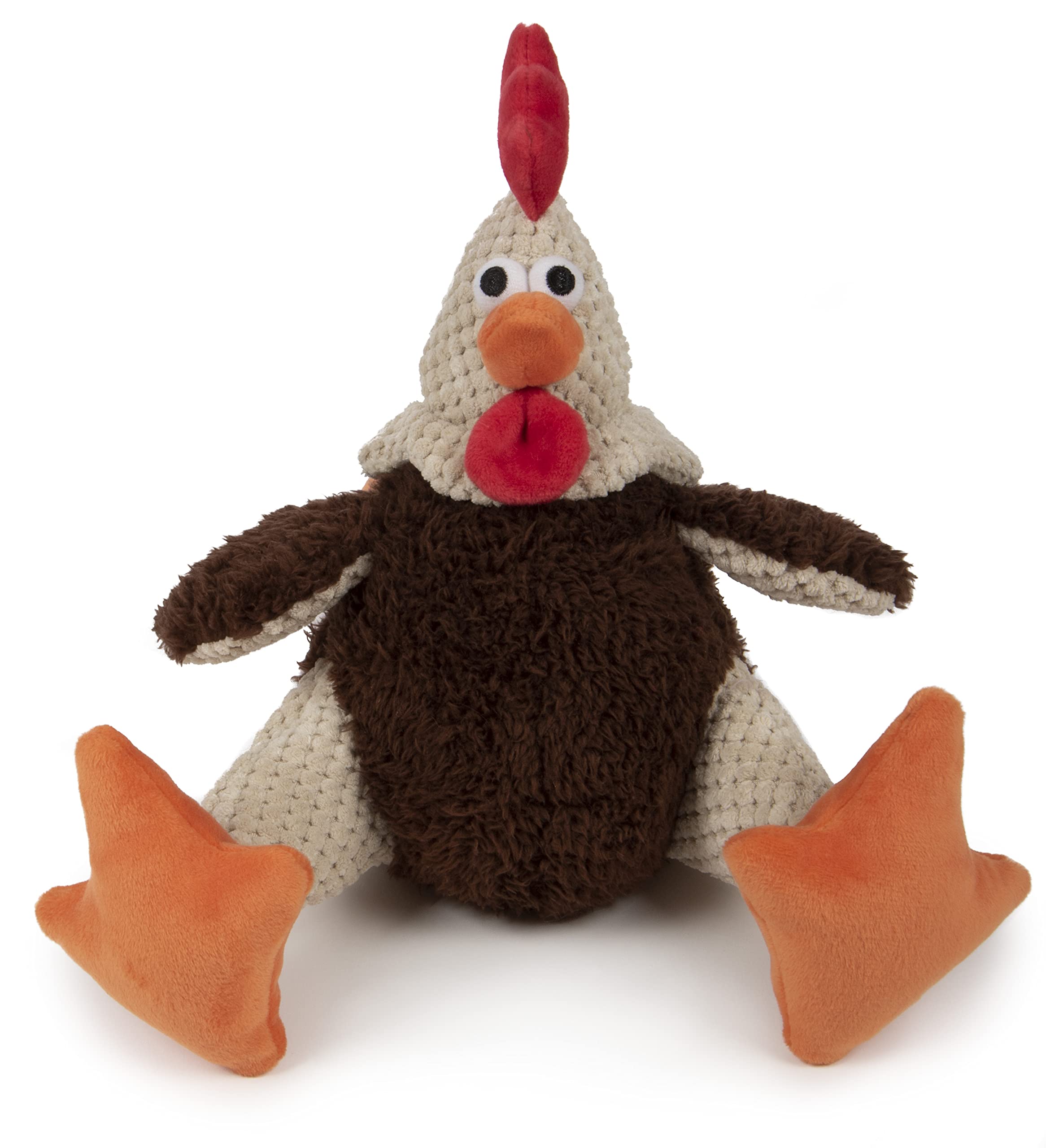 goDog Coq damier peluche douce, idéale pour le jeu sûr et câlin