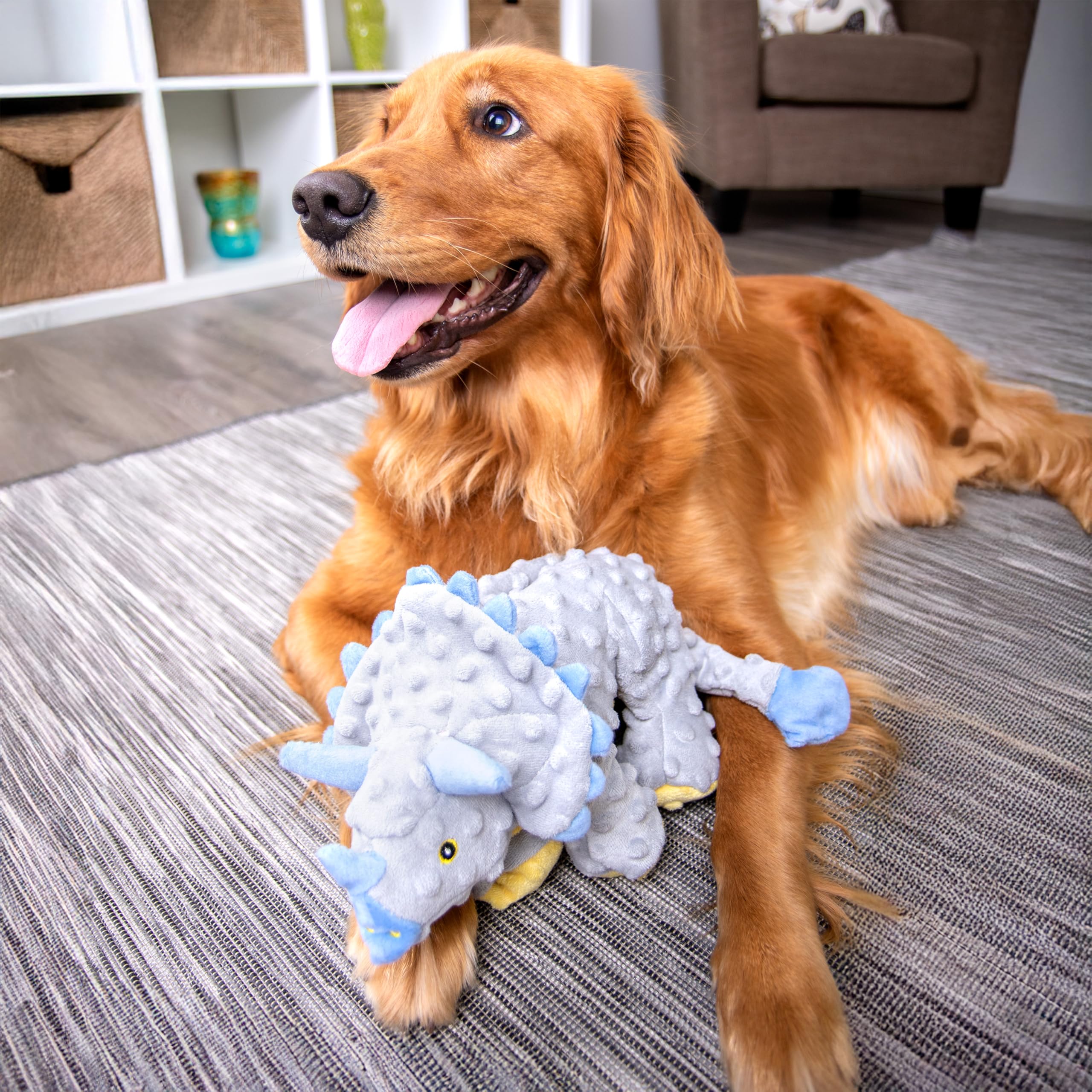 goDog Dinos Frills coutures renforcées et mesh quilté, résistance accrue.
