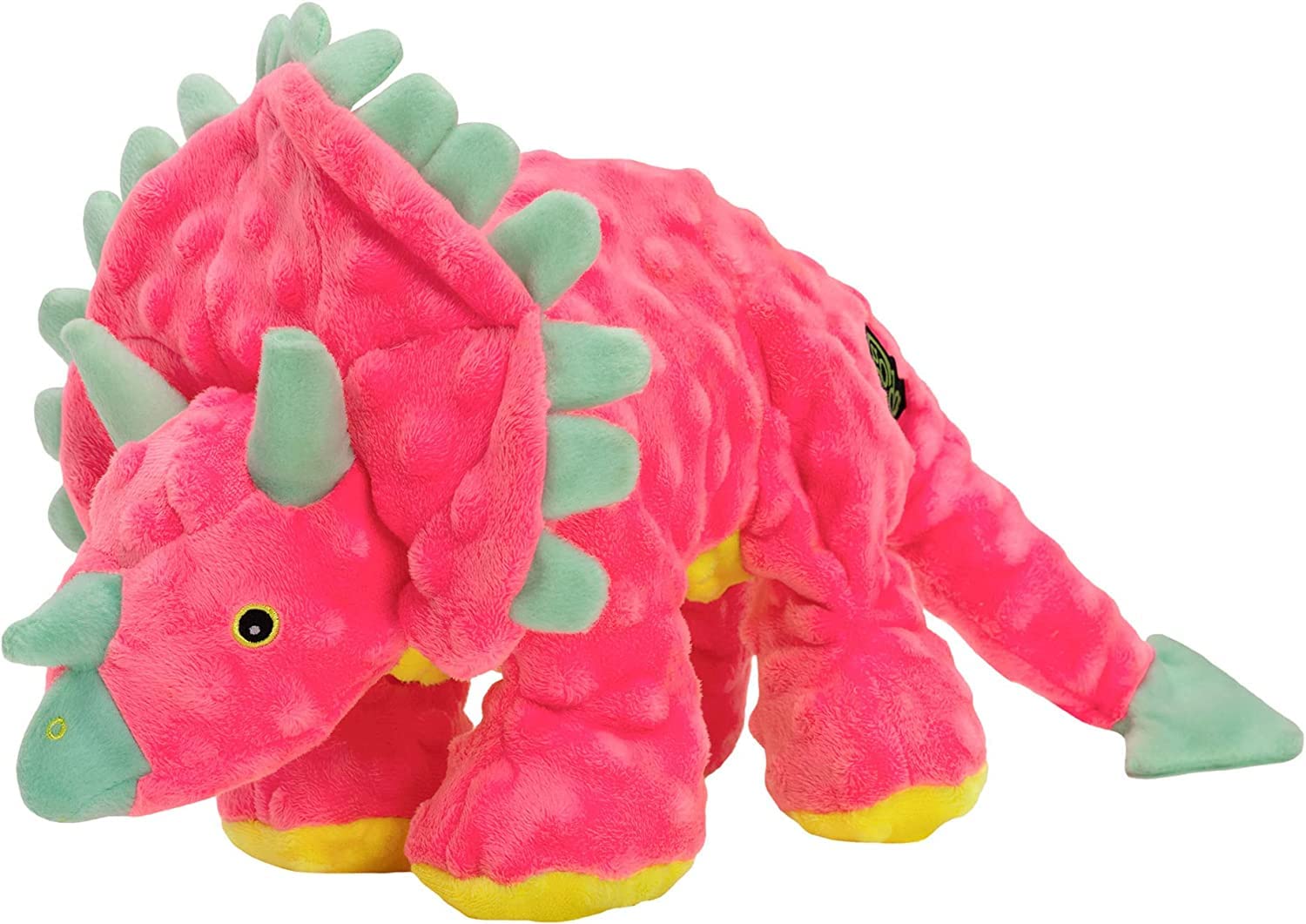 GoDog Dinos Frills, peluche qui crie rose grand, idéal pour câlins et jeux.