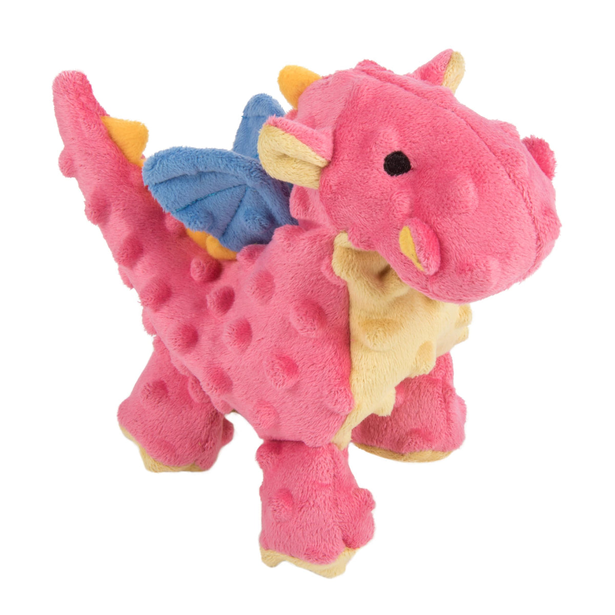goDog Dragon bulle peluche corail petit, texture unique pour jeux actifs.