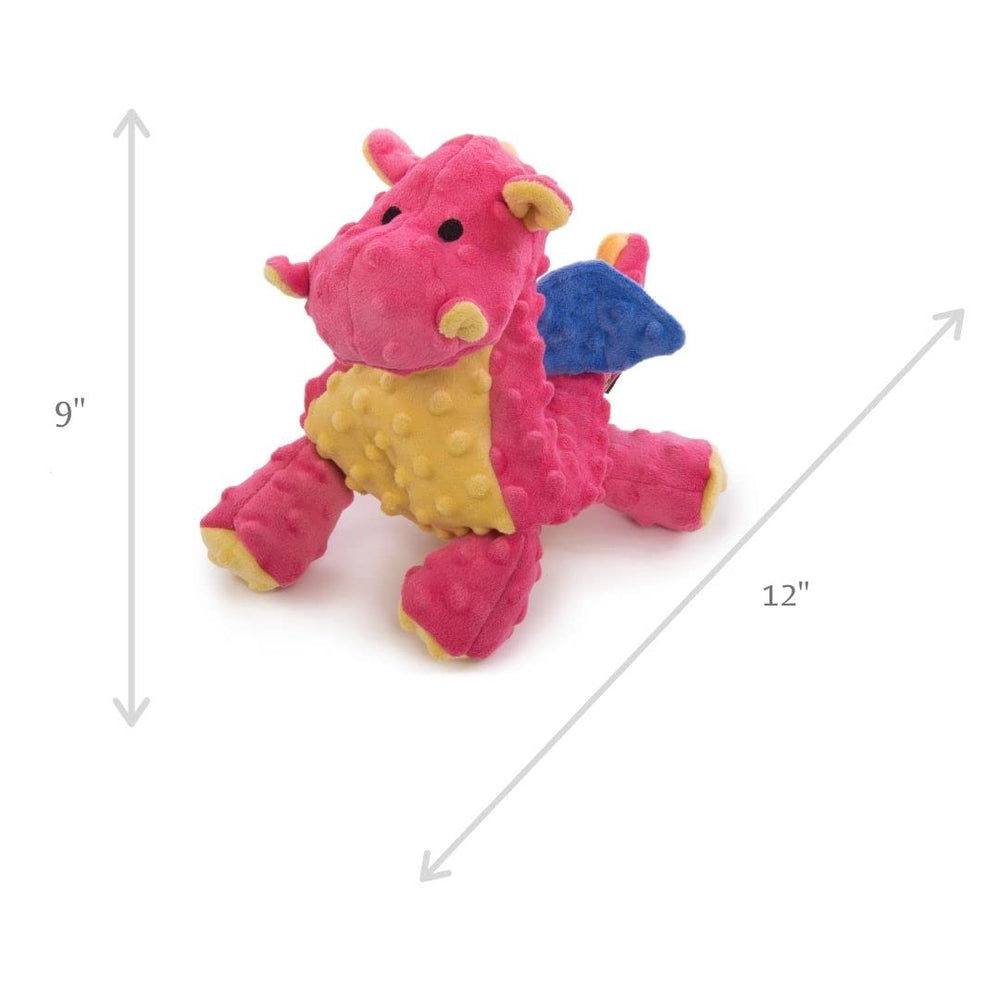 goDog dragon sifflet captivant corail grande, incite au jeu et à la mastication responsable
