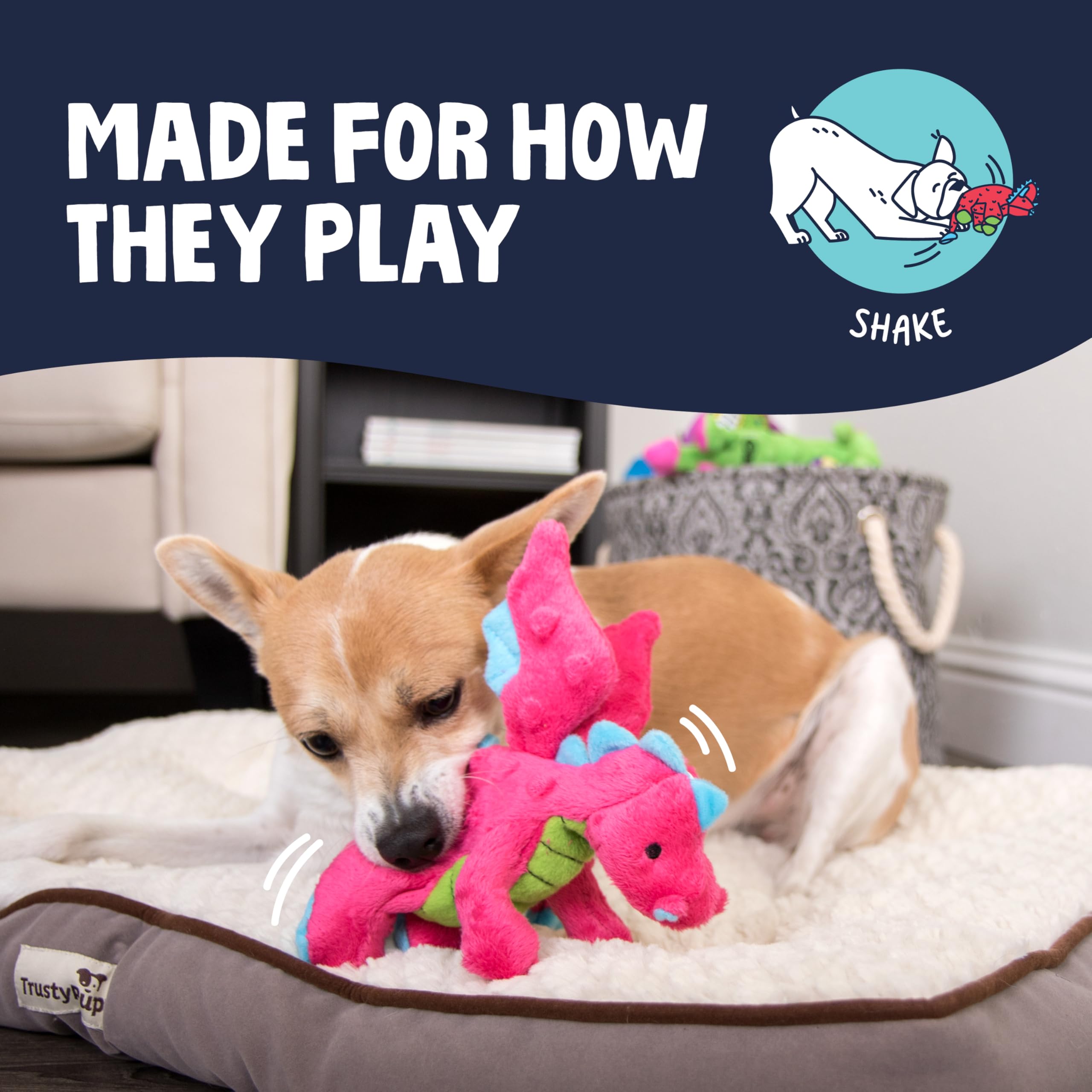 Jouet goDog dragons texture peluche douce pour le confort tactile.