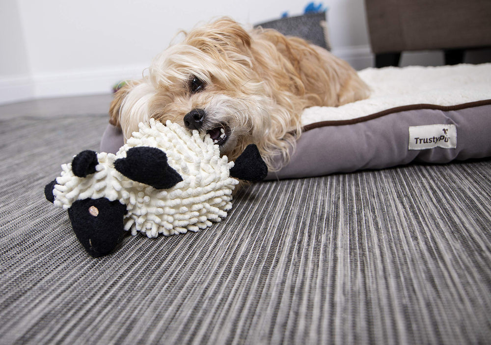 goDog Fuzzy Wuzzy Lamb, sifflet intégré, plaisir auditif pendant les jeux.
