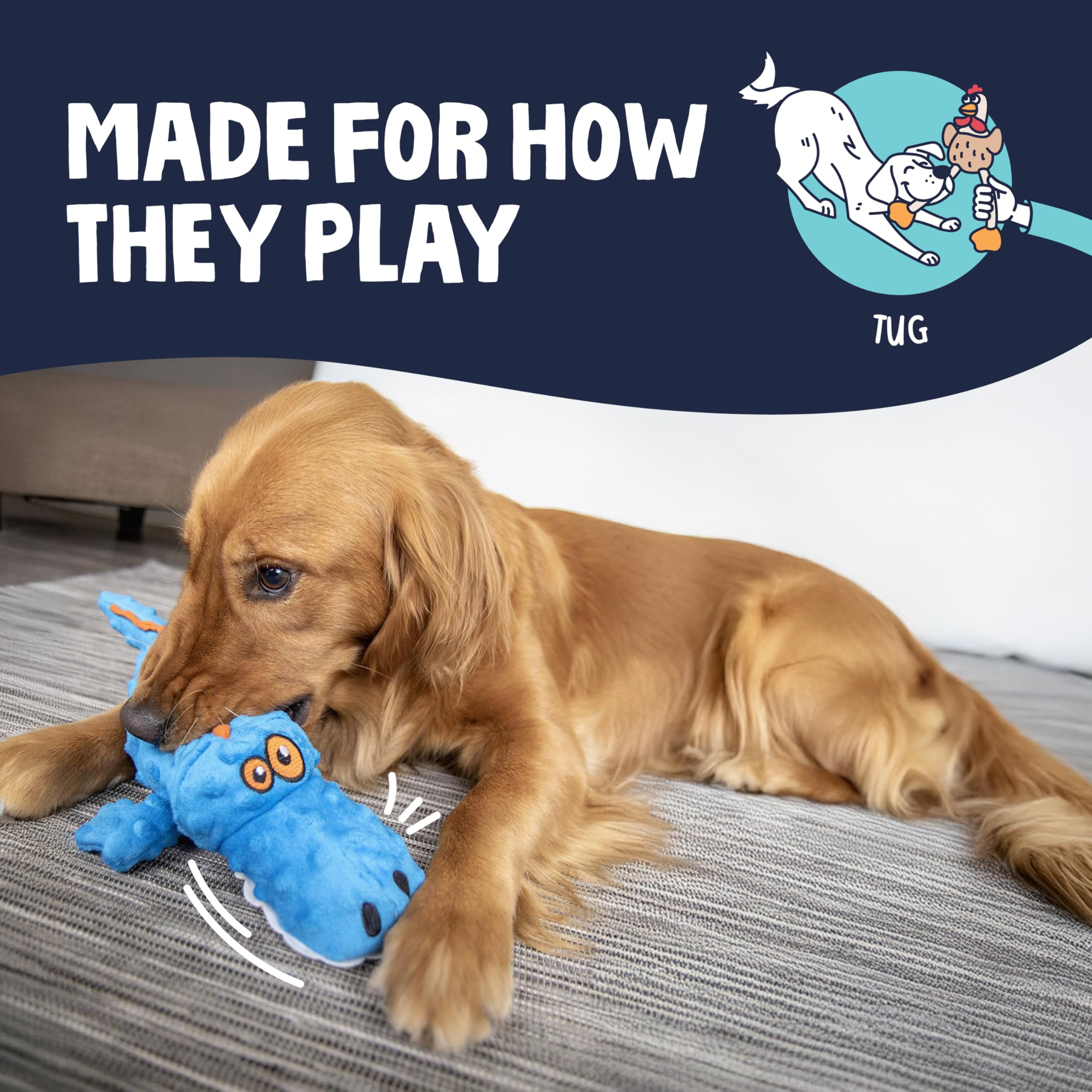 GoDog Gators couleur bleu vif, idéal pour le jeu quotidien.
