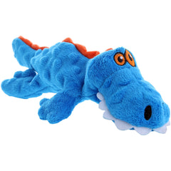 goDog Gators : jouet peluche sifflant bleu petit, idéal pour sessions de jeu interactif.
