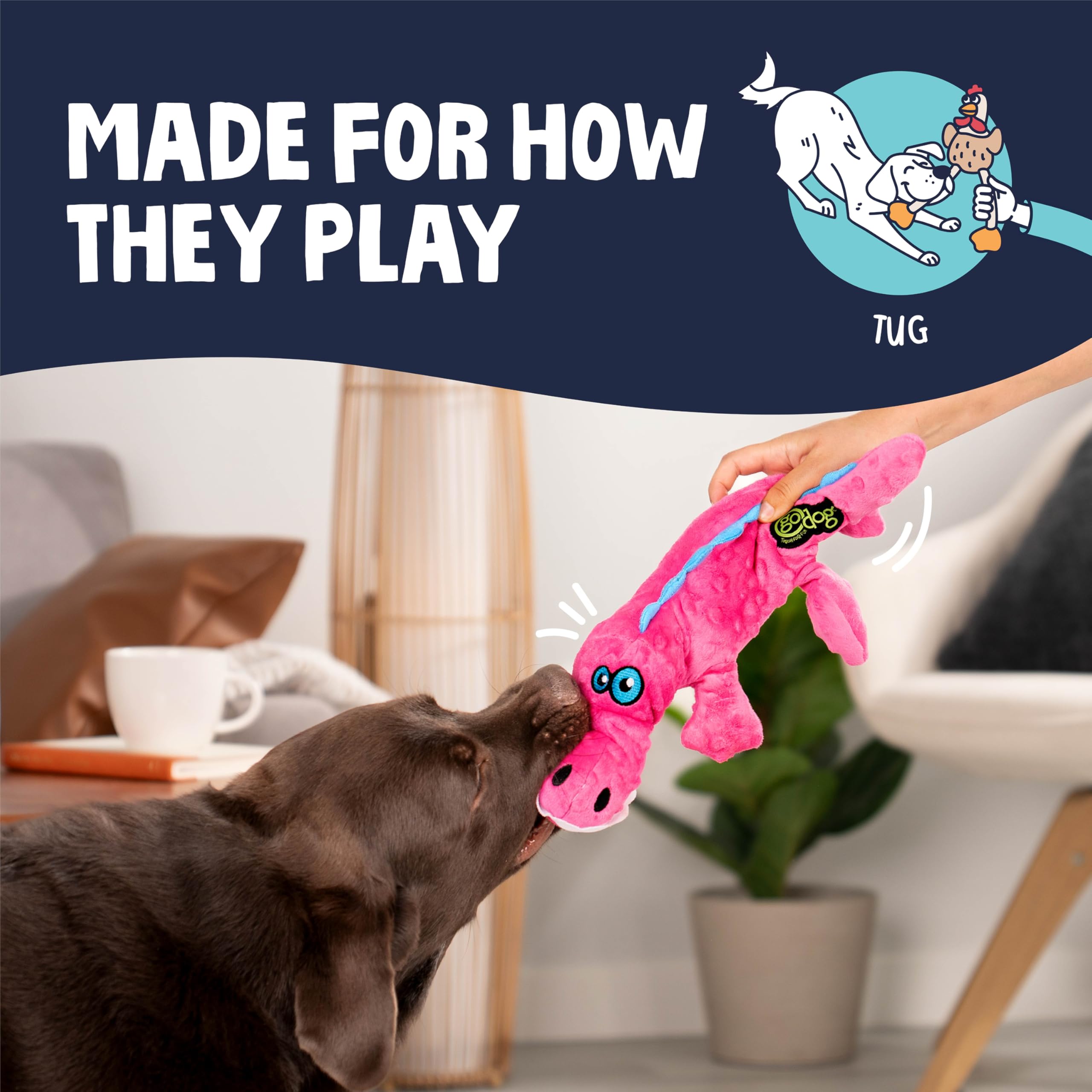goDog Gators nettoyage facile au chiffon humide.