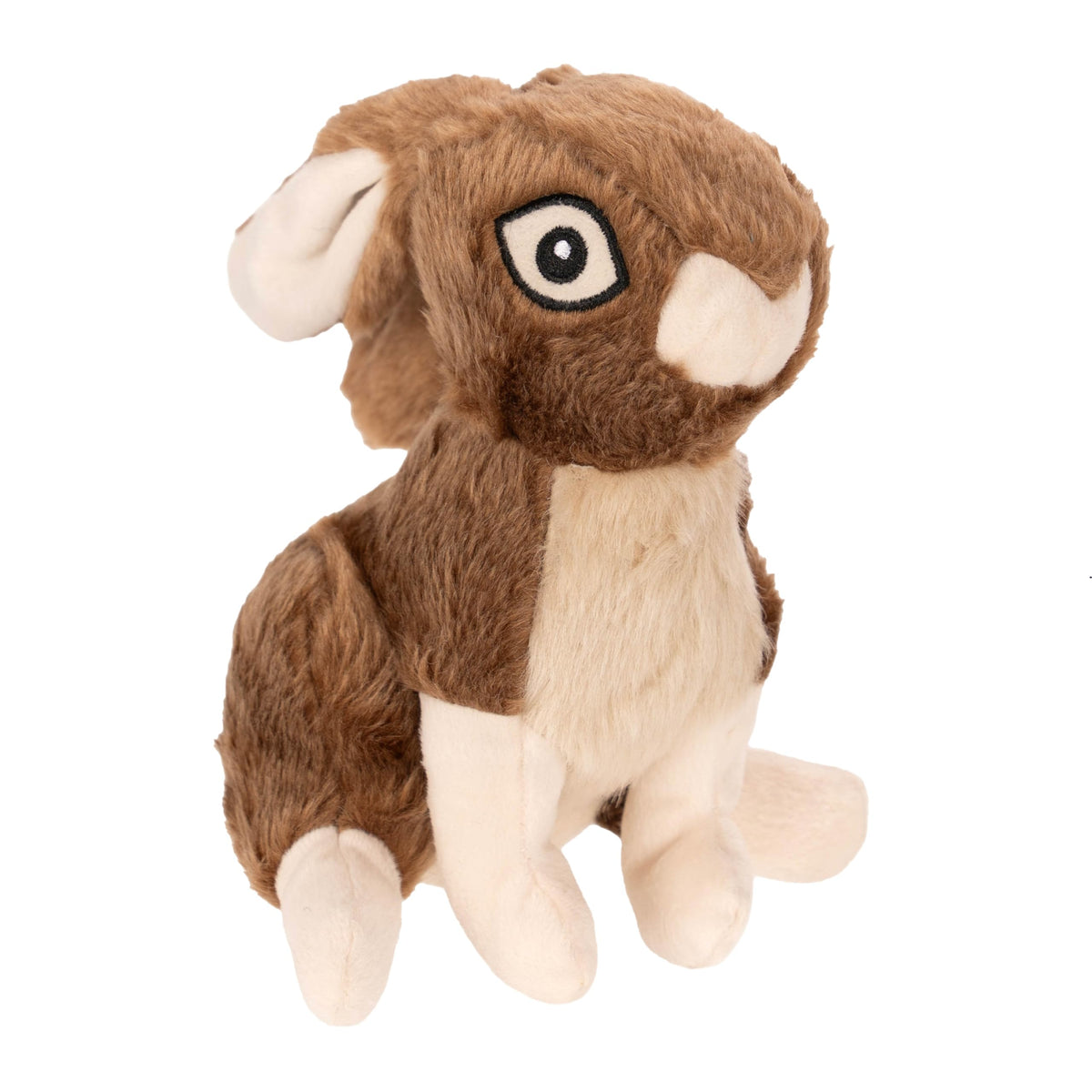goDog Wildlife lapin-peluche-sifflet-integre, parfait pour jeux interactifs et machouillage actif.