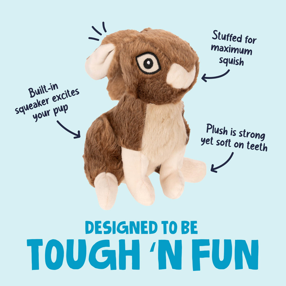 goDog Wildlife lapin-peluche-texture-unique, sensation agreable pendant le jeu.
