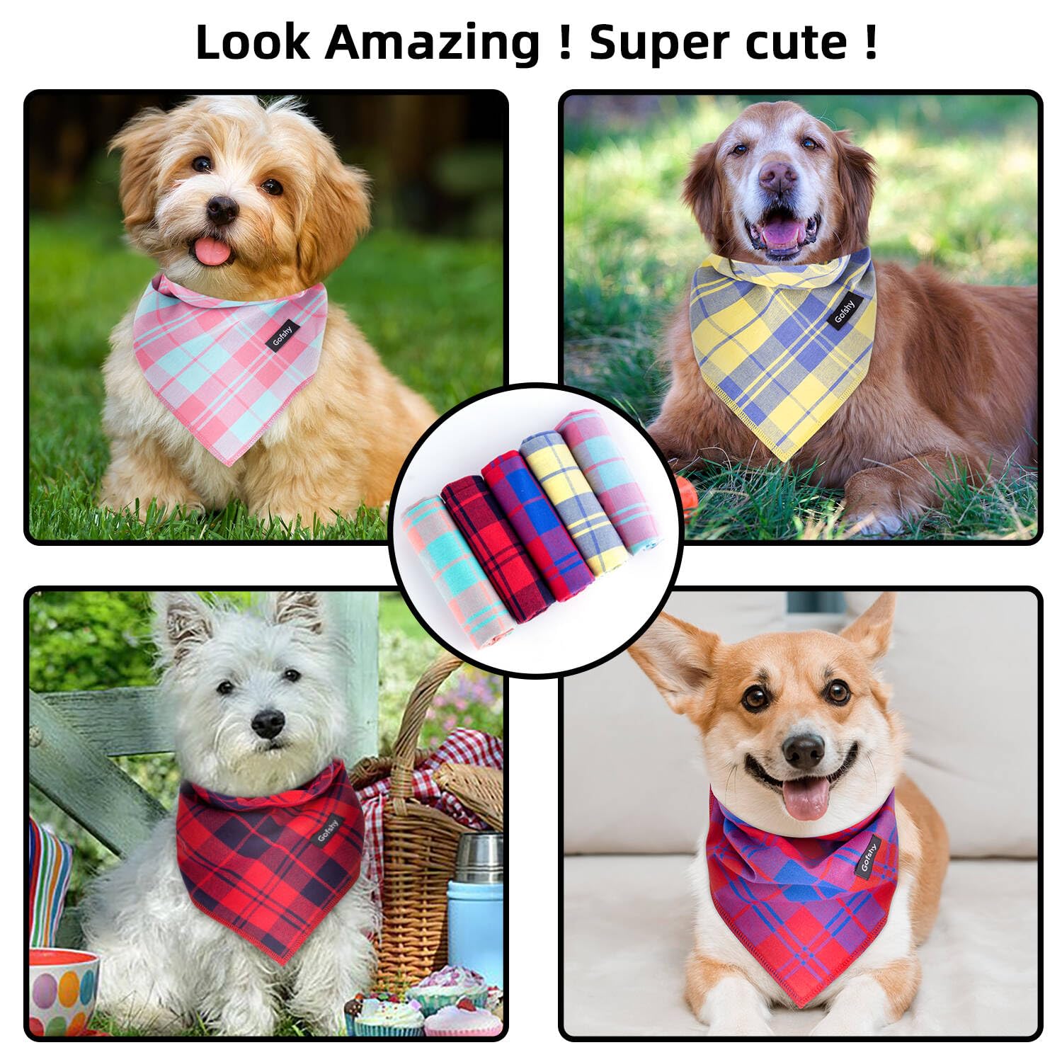 Bandana Gofshy style intemporel pour votre compagnon.