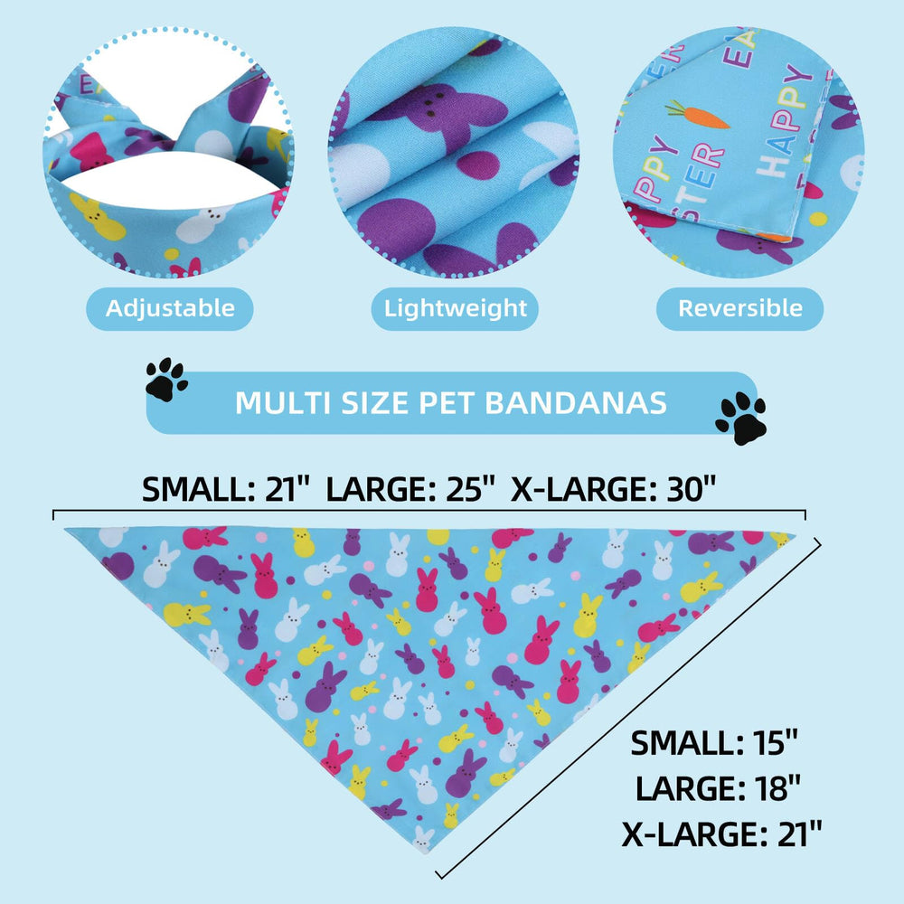 Foulard Gofshy Paques chien XL, ajustable pour un maintien sûr et confortable.