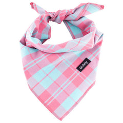 Bandana Gofshy rose-vert-plaid-xl, foulard pour chien, style festif.