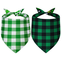 Bandana réversibles Gofshy Saint-Patrick, côté trèfle et grille pour varier les styles.