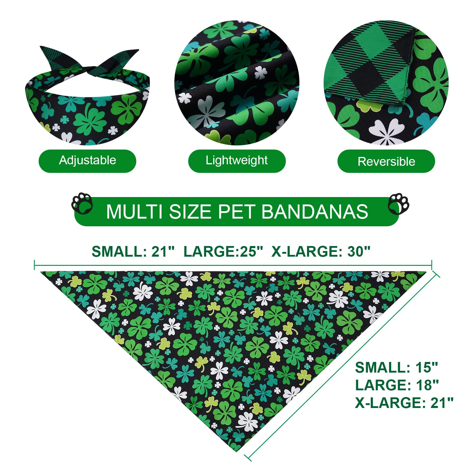 Bandanas Gofshy ajustables 21x15, confort léger pour petit cou
