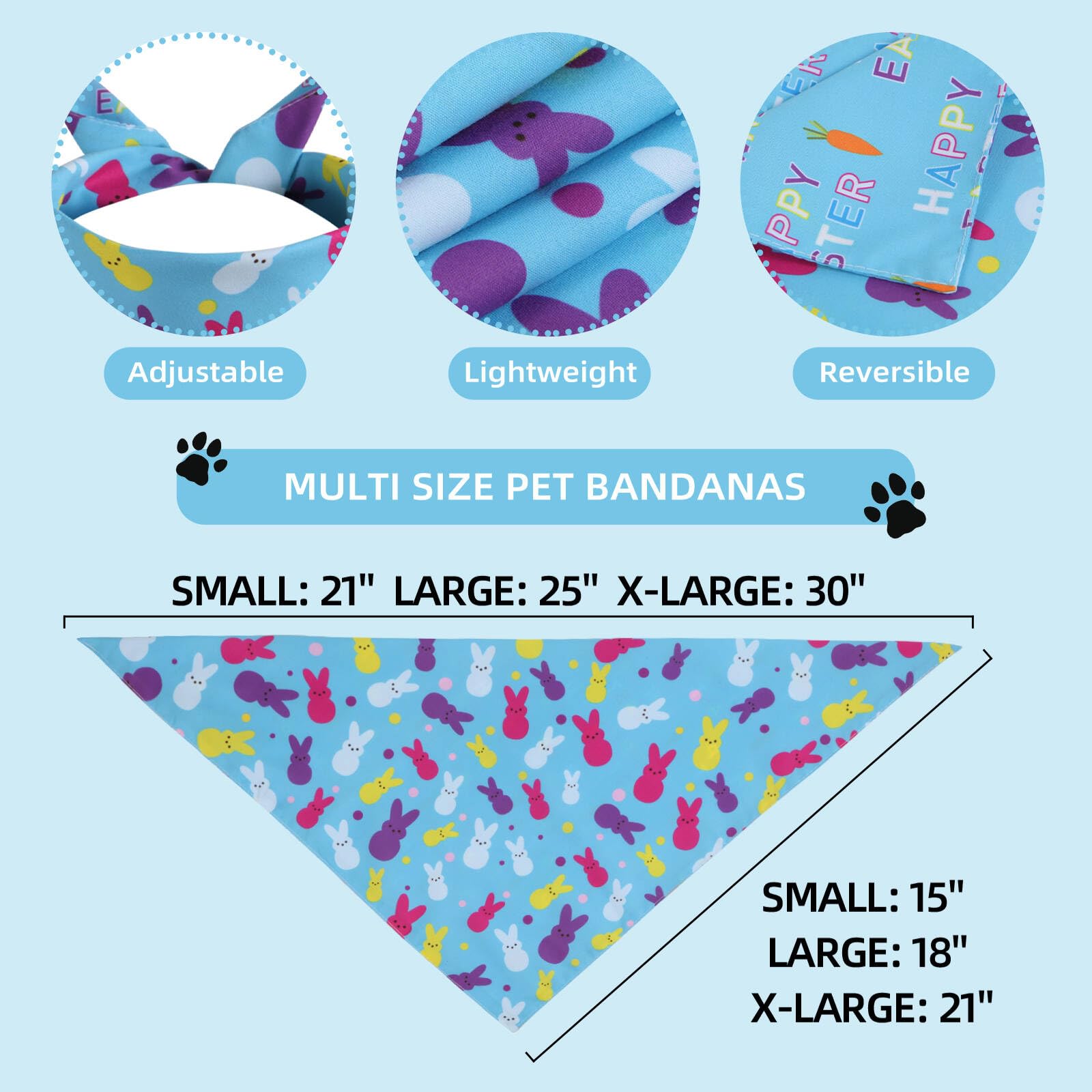 Gofshy bandeau chien design paques recto-verso pour varier le style.