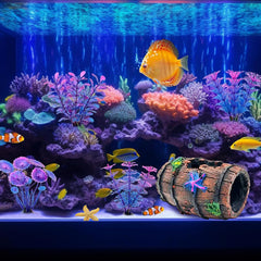 GOFYLIN Baril épave décor aquarium ambiance vintage et attrayant pour bettas