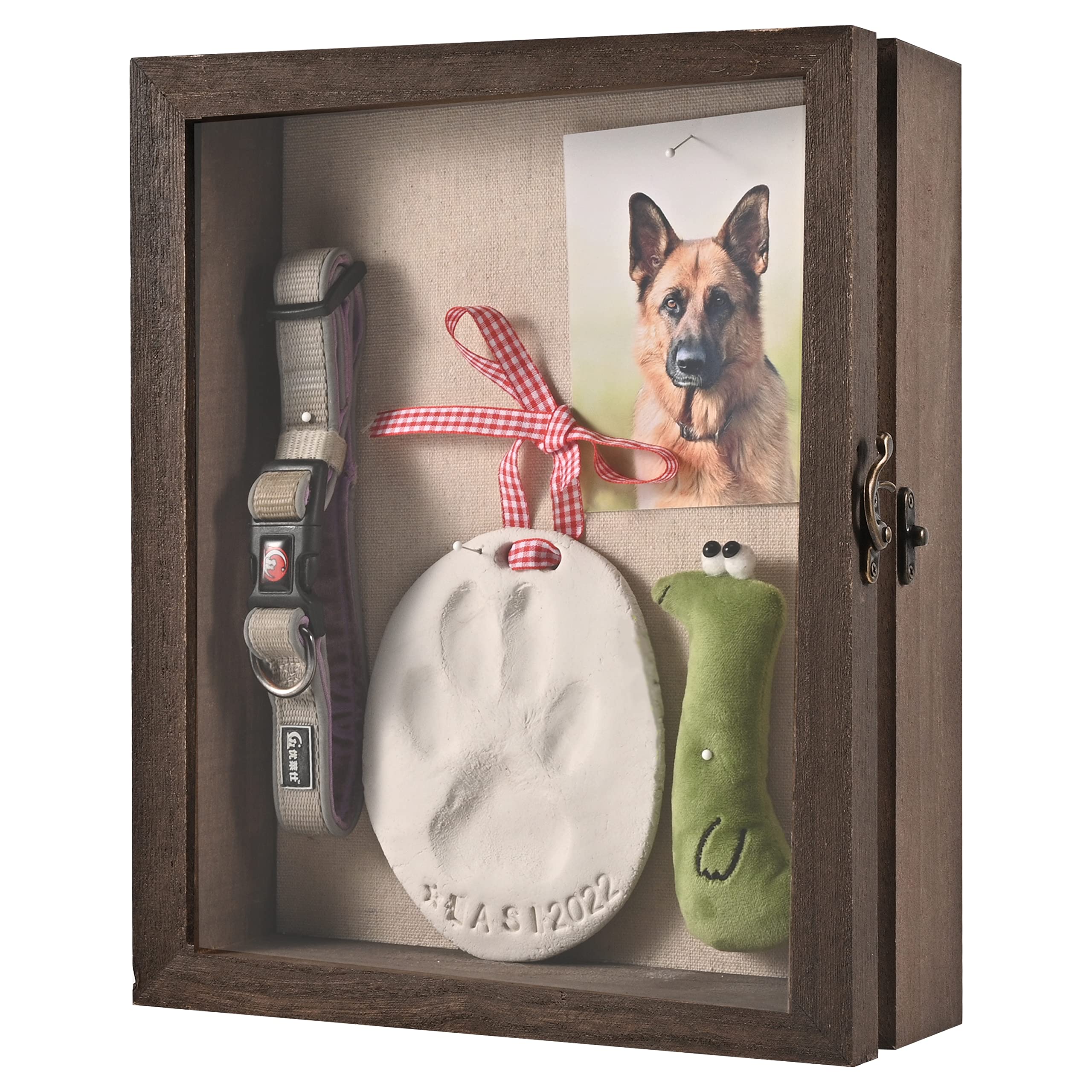 Gognlvn cadre mémoire chien en bois, idéal pour préserver une photo 4x6.