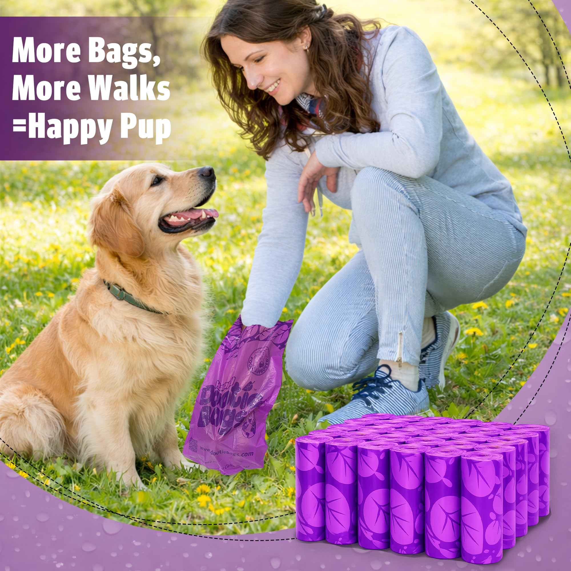 GoGo Stik Happy Dootie – sacs de taille moyenne adaptés à la plupart des chiens.