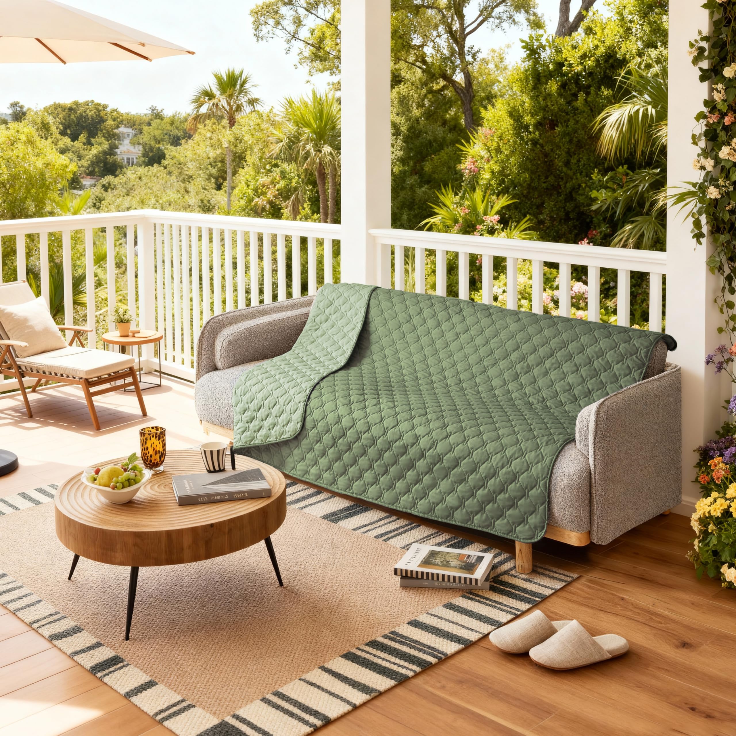 Palette deux tons verts s'harmonisant avec votre decor.
