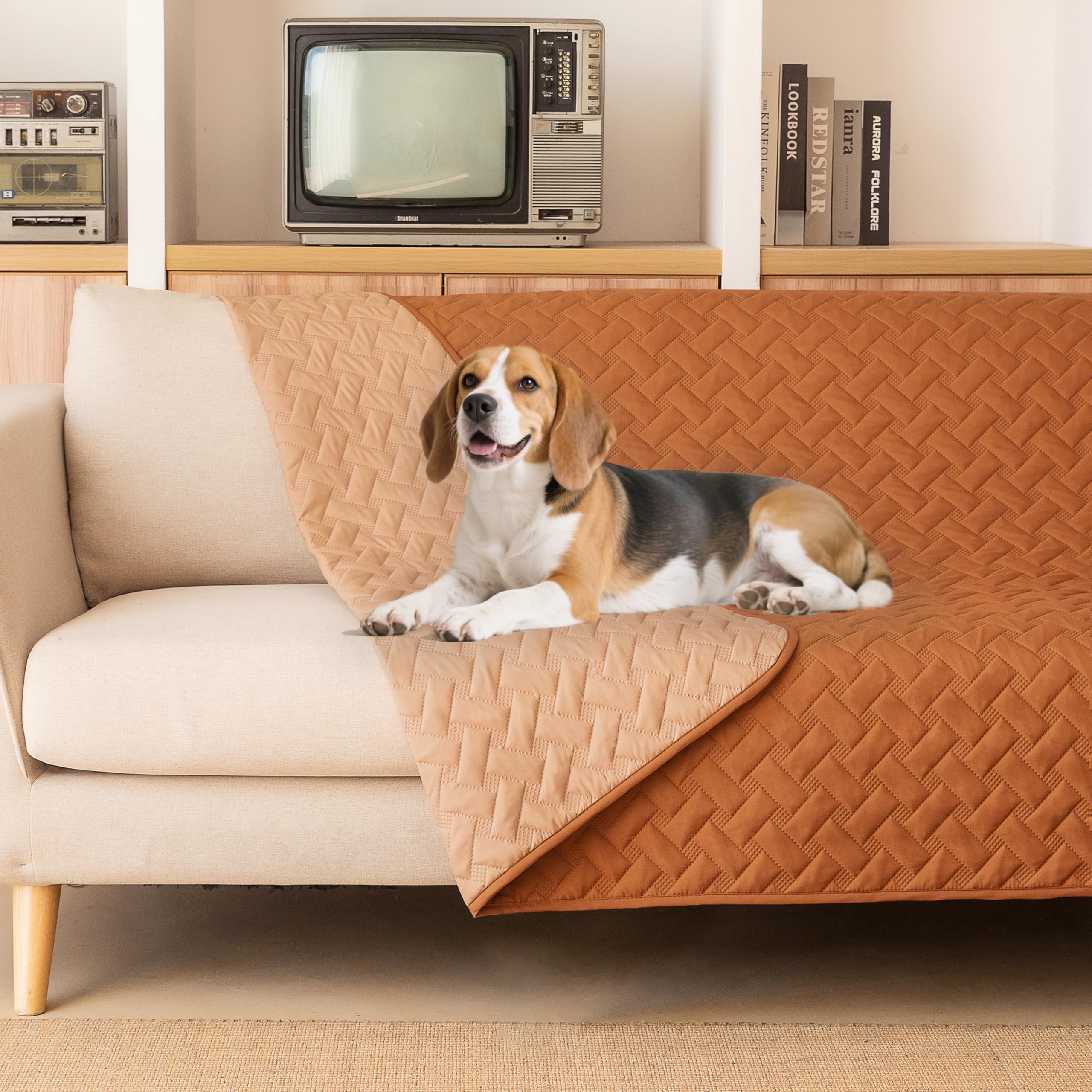 Couverture gogobunny imperméable recto-verso pour chien, protège meubles et sols.