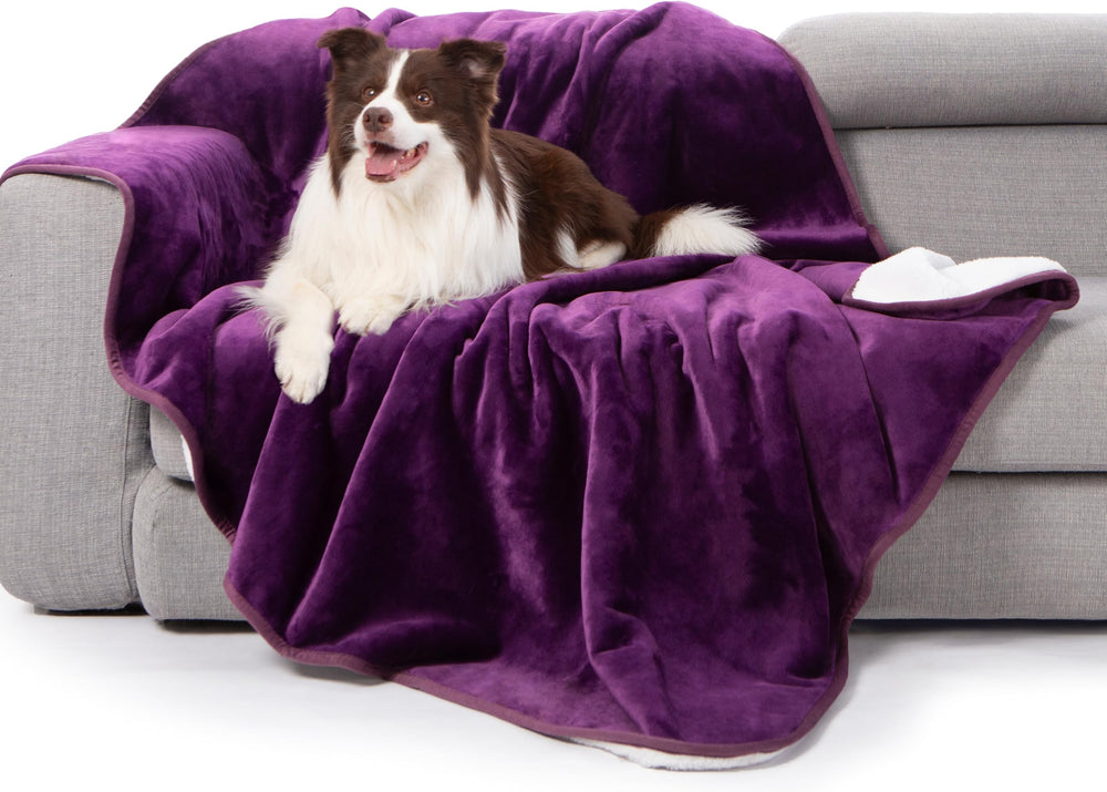 Gogobunny couverture-lit imperméable, double-face sherpa et flanelle, confort et protection.