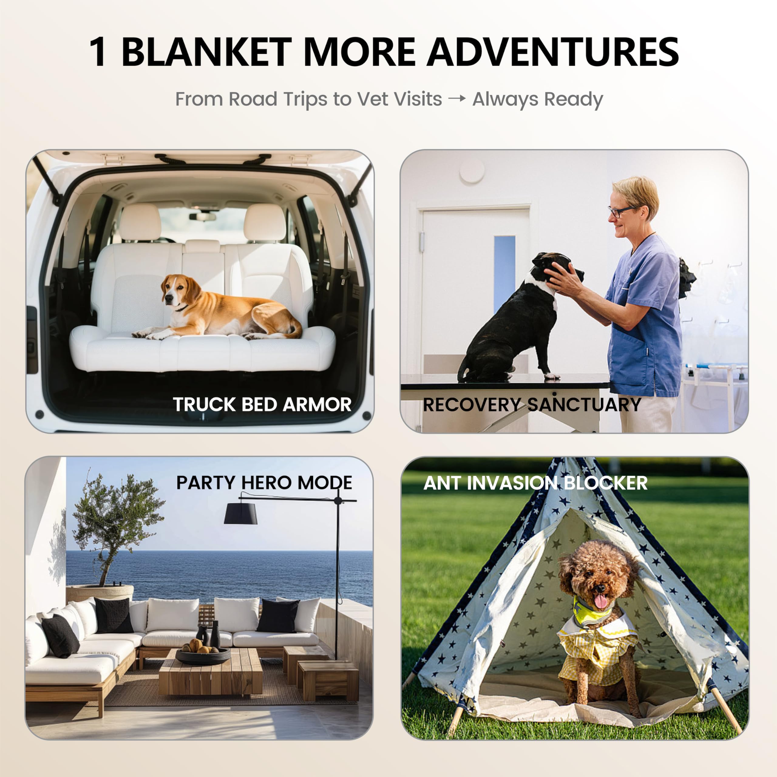 Housse voiture gogobunny imperméable double-face pratique lors des trajets animaux.