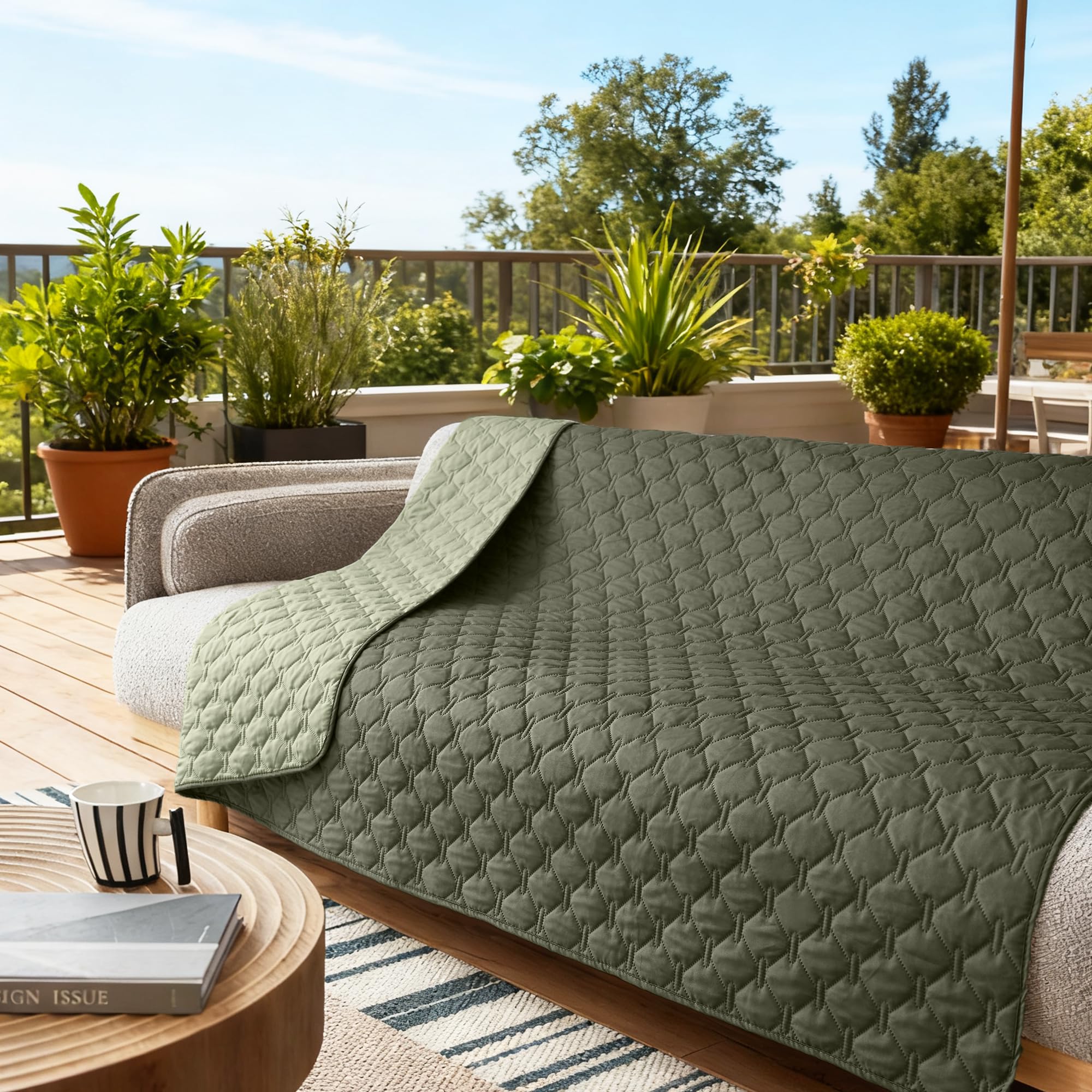 Gogobunny olive chic double-face, ambiance cosy et décor tendance.