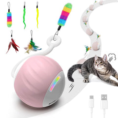 GOGODOGYA balle interactive lumineuse, stimule le jeu du chat.