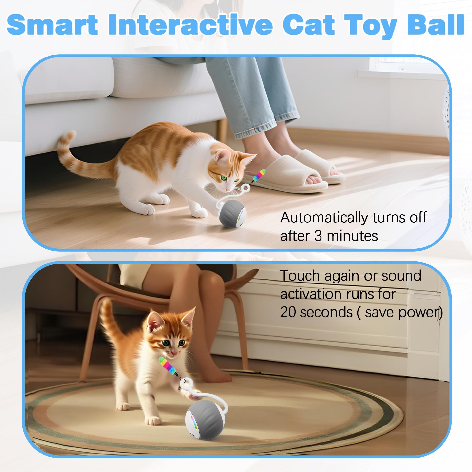 Jouet Gogodogya chat démarrage tactile-sensoriel pour stimulation.